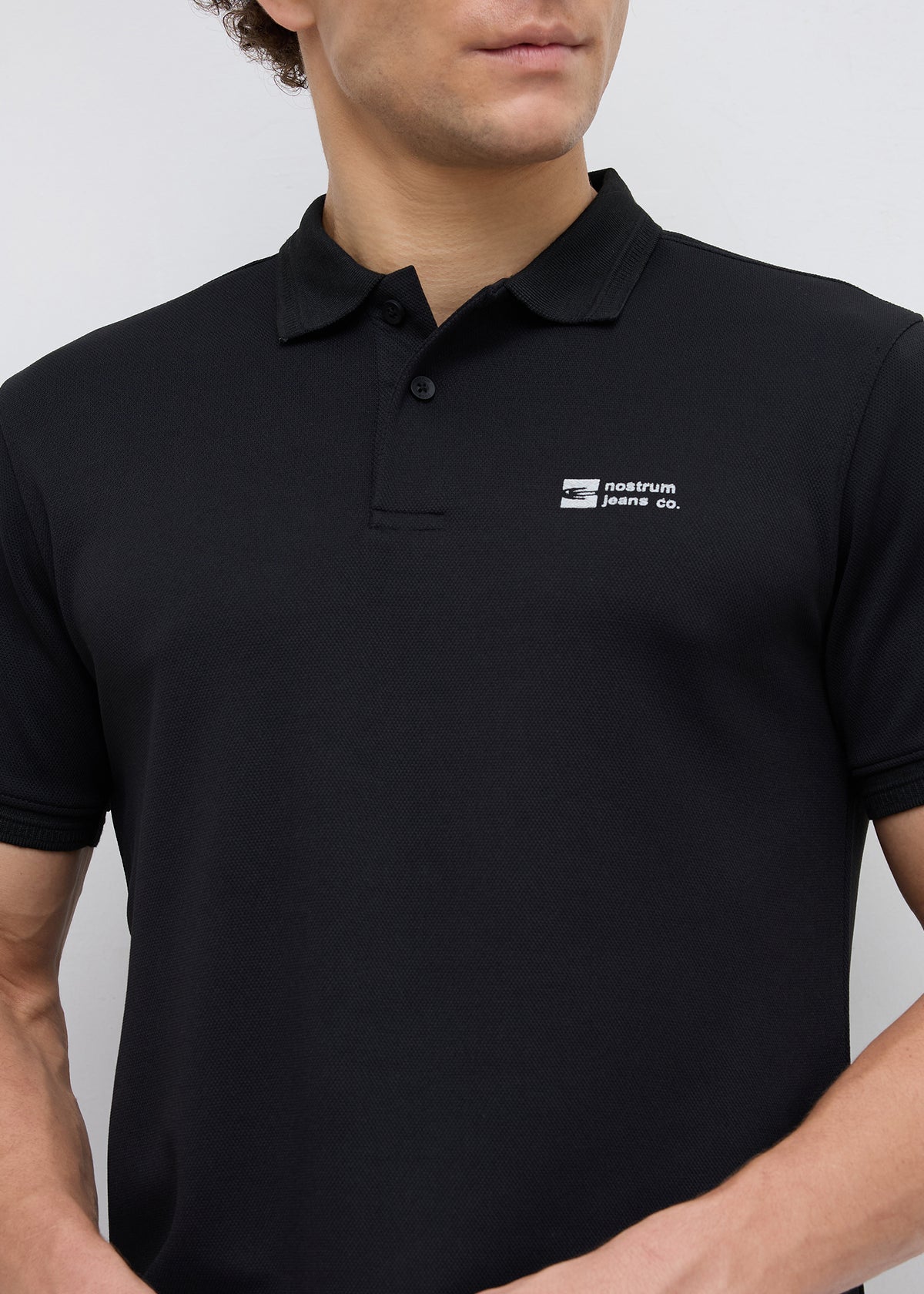 Wittman Half Sleeve Polo: Black