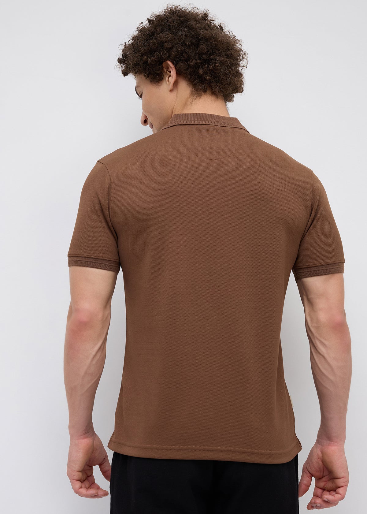Wittman Half Sleeve Polo: Brown