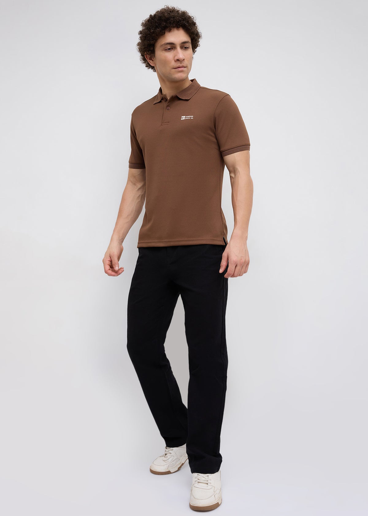 Wittman Half Sleeve Polo: Brown