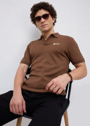Wittman Half Sleeve Polo: Brown