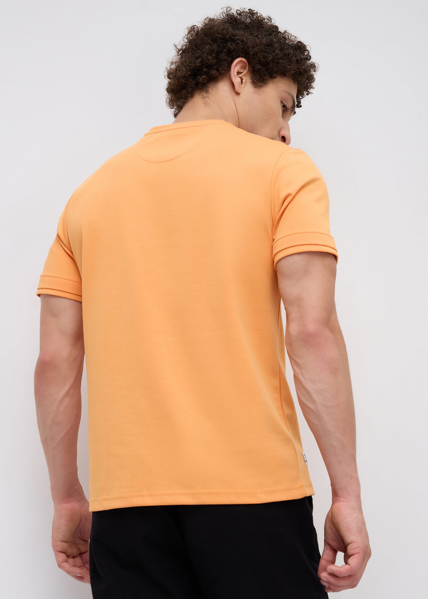 Plunkett Graphic Round Neck T-Shirt: Orange