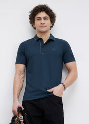 Mullet Half Sleeve Polo: D.Blue