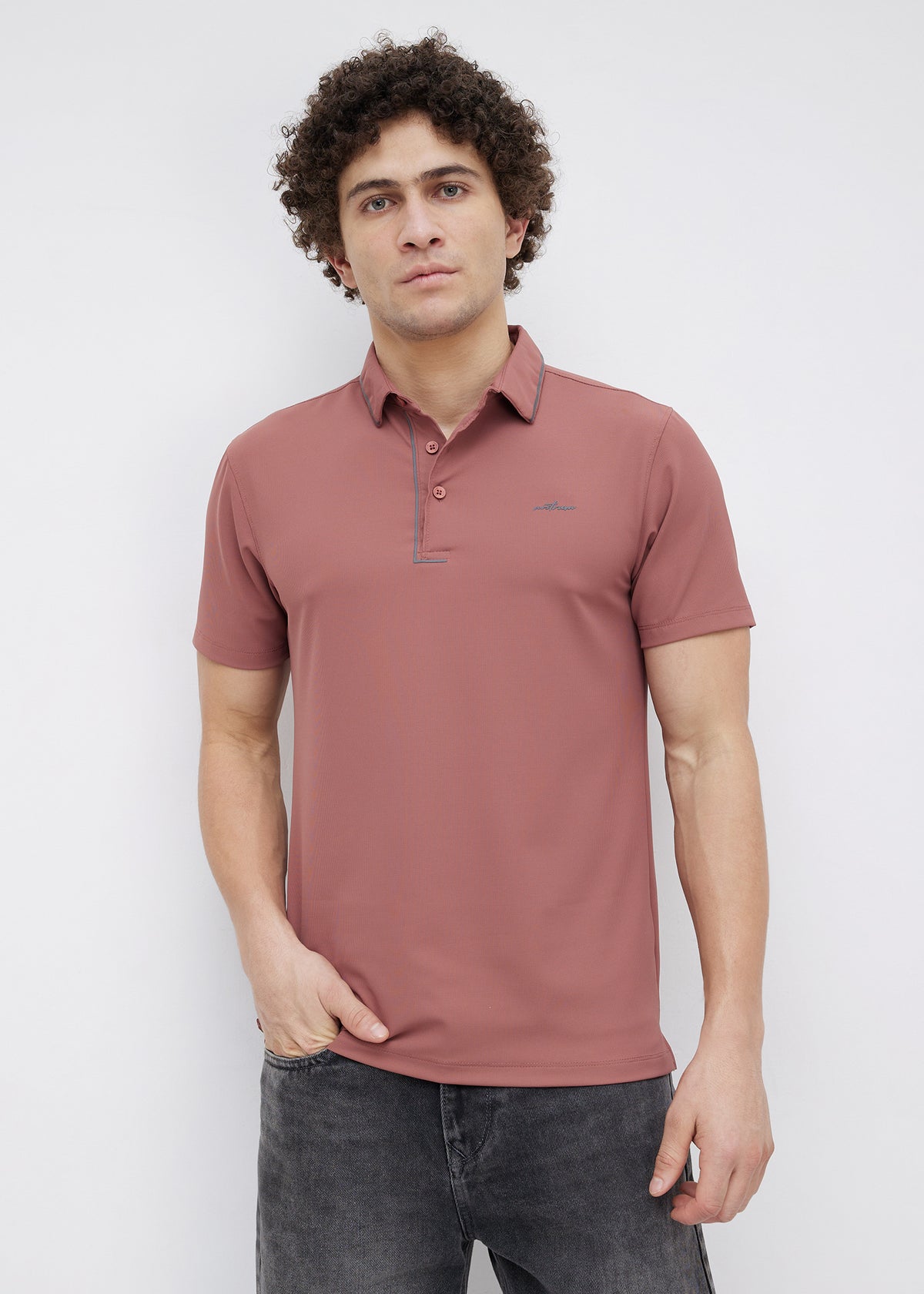 Mullet Half Sleeve Polo: Carrot