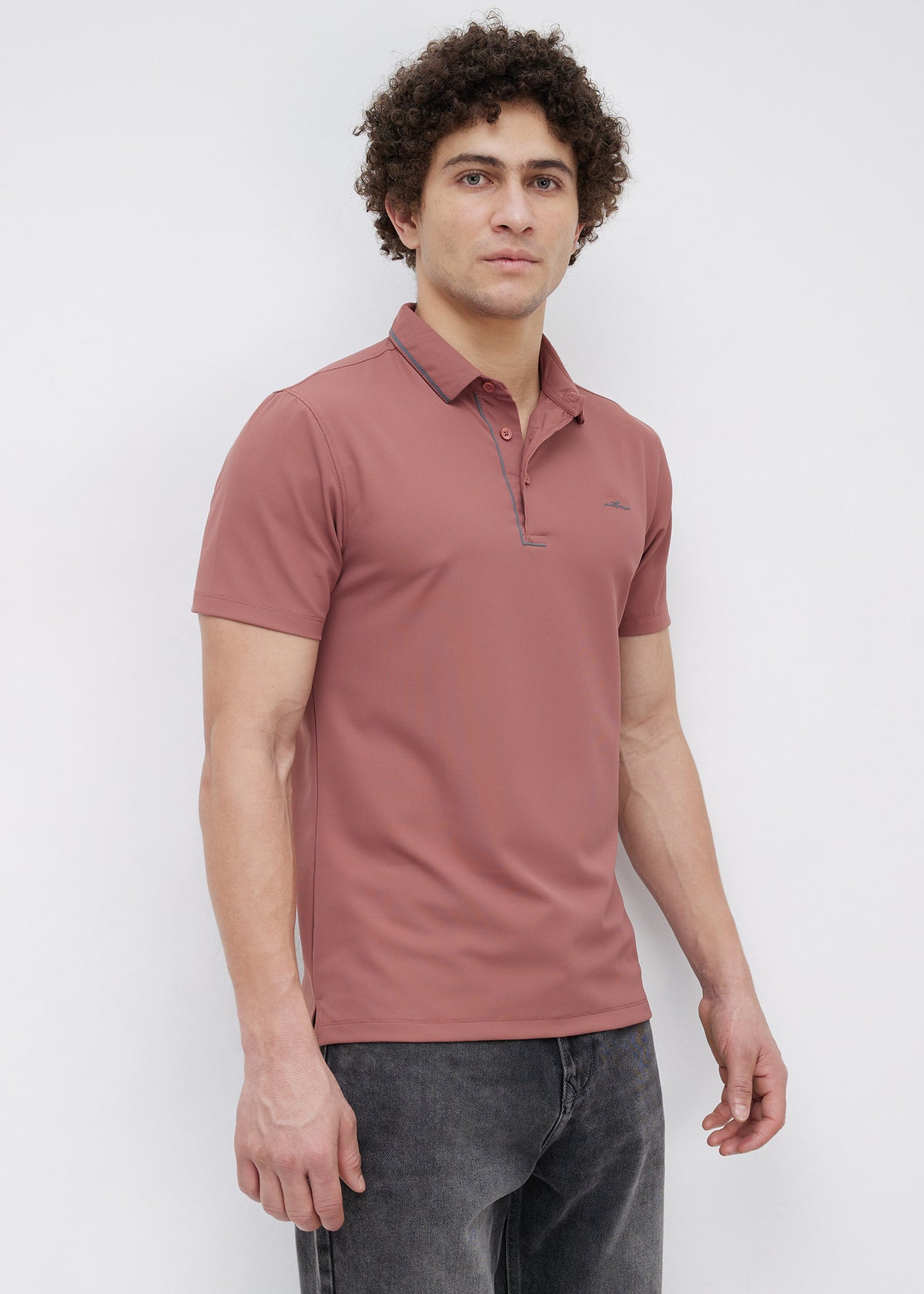 Mullet Half Sleeve Polo: Carrot