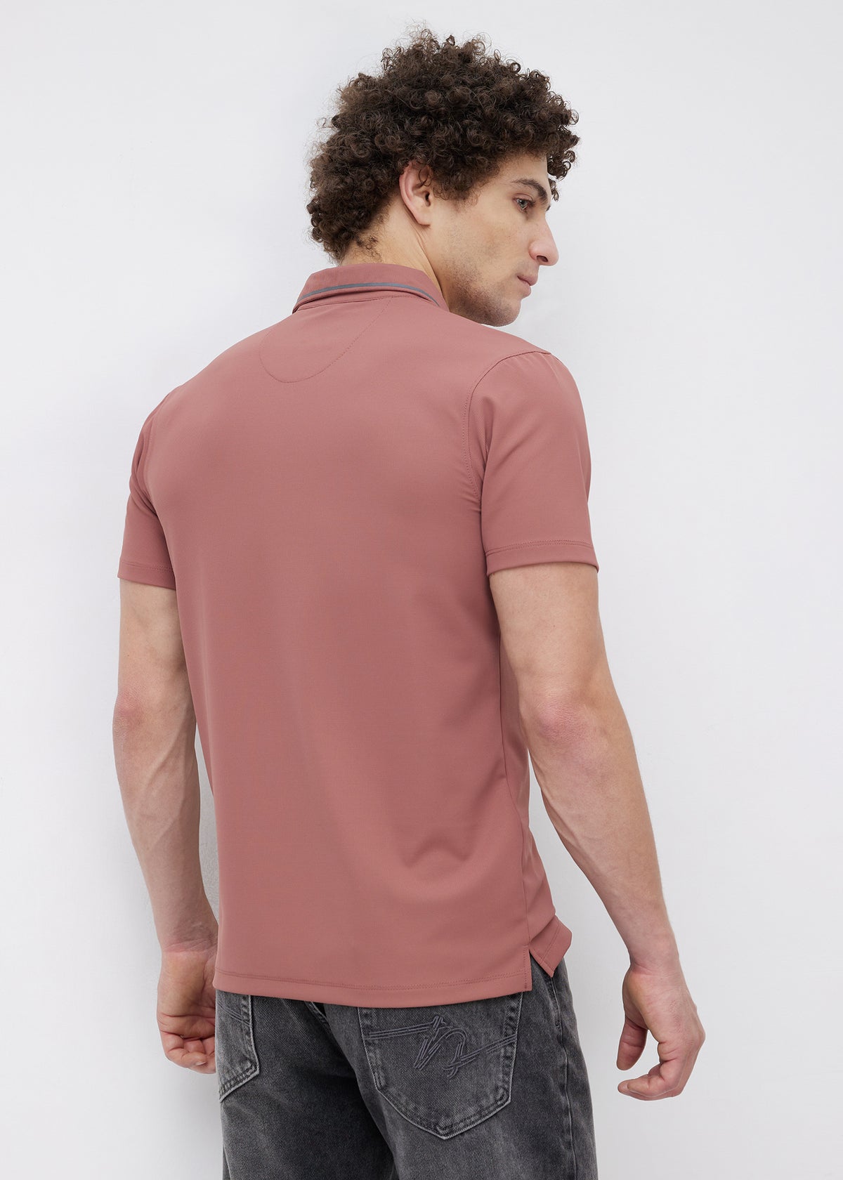 Mullet Half Sleeve Polo: Carrot