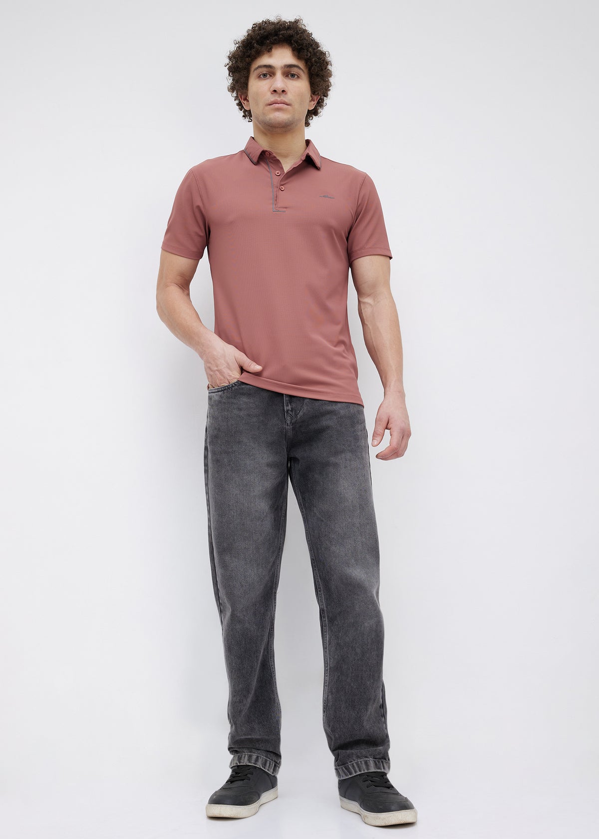 Mullet Half Sleeve Polo: Carrot