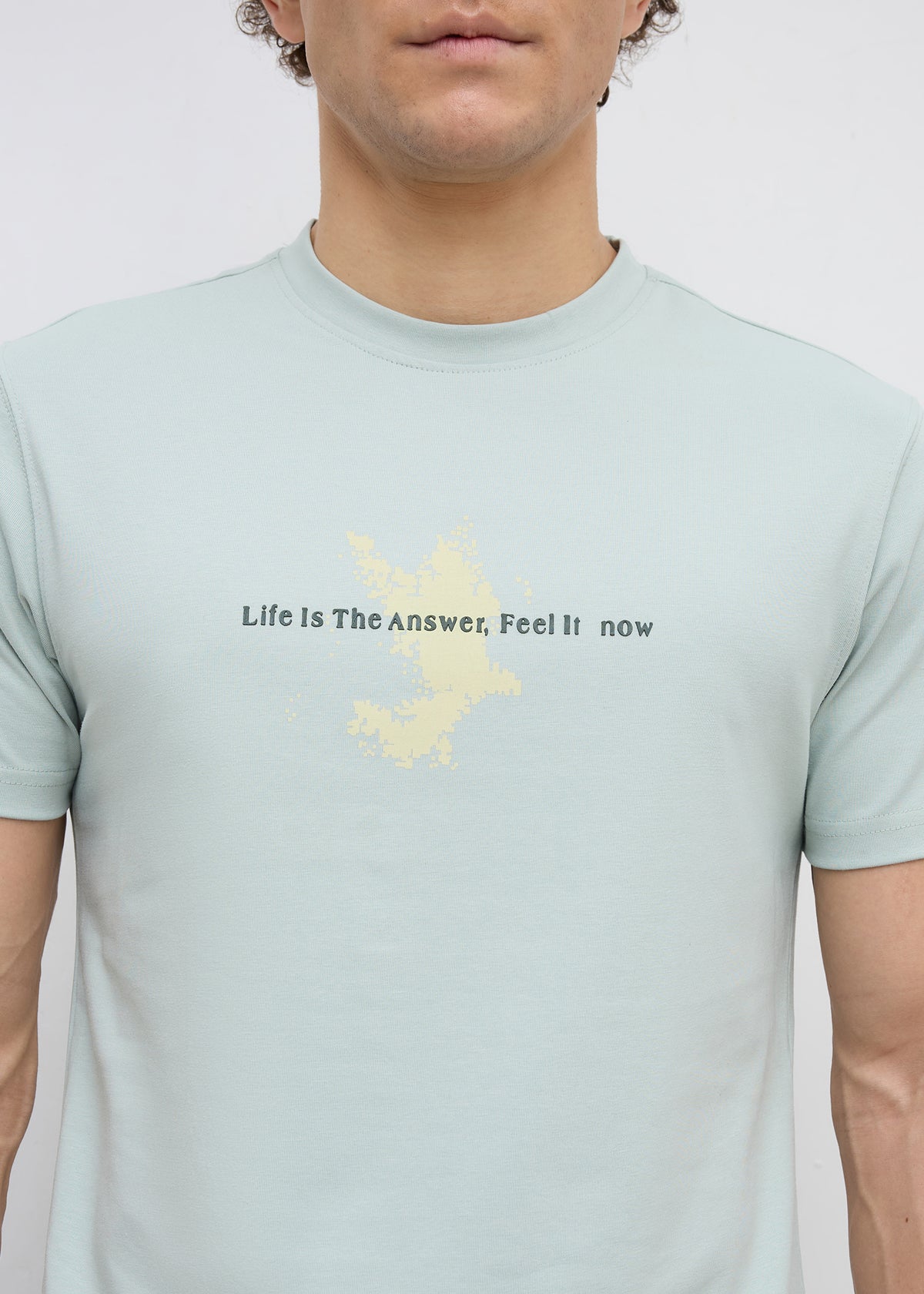 Matrix Half Sleeve Graphic T-Shirt: S.Green
