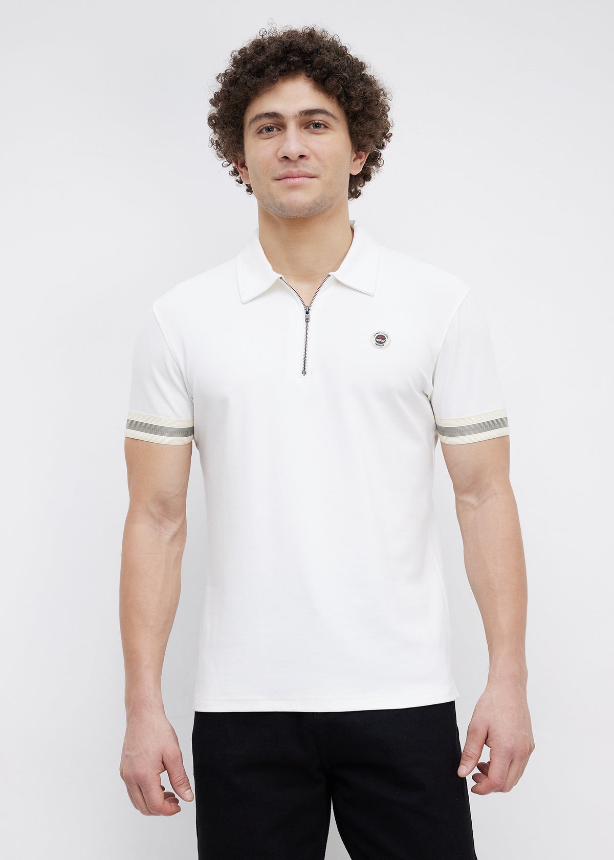 Fishlock Zip Polo: White