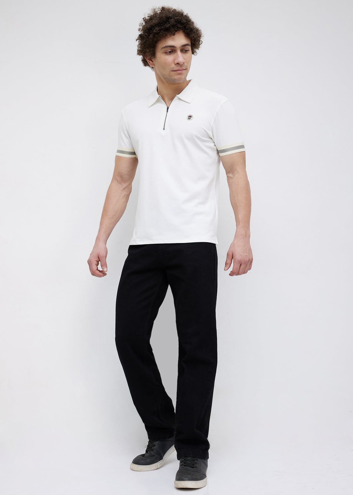 Fishlock Zip Polo: White