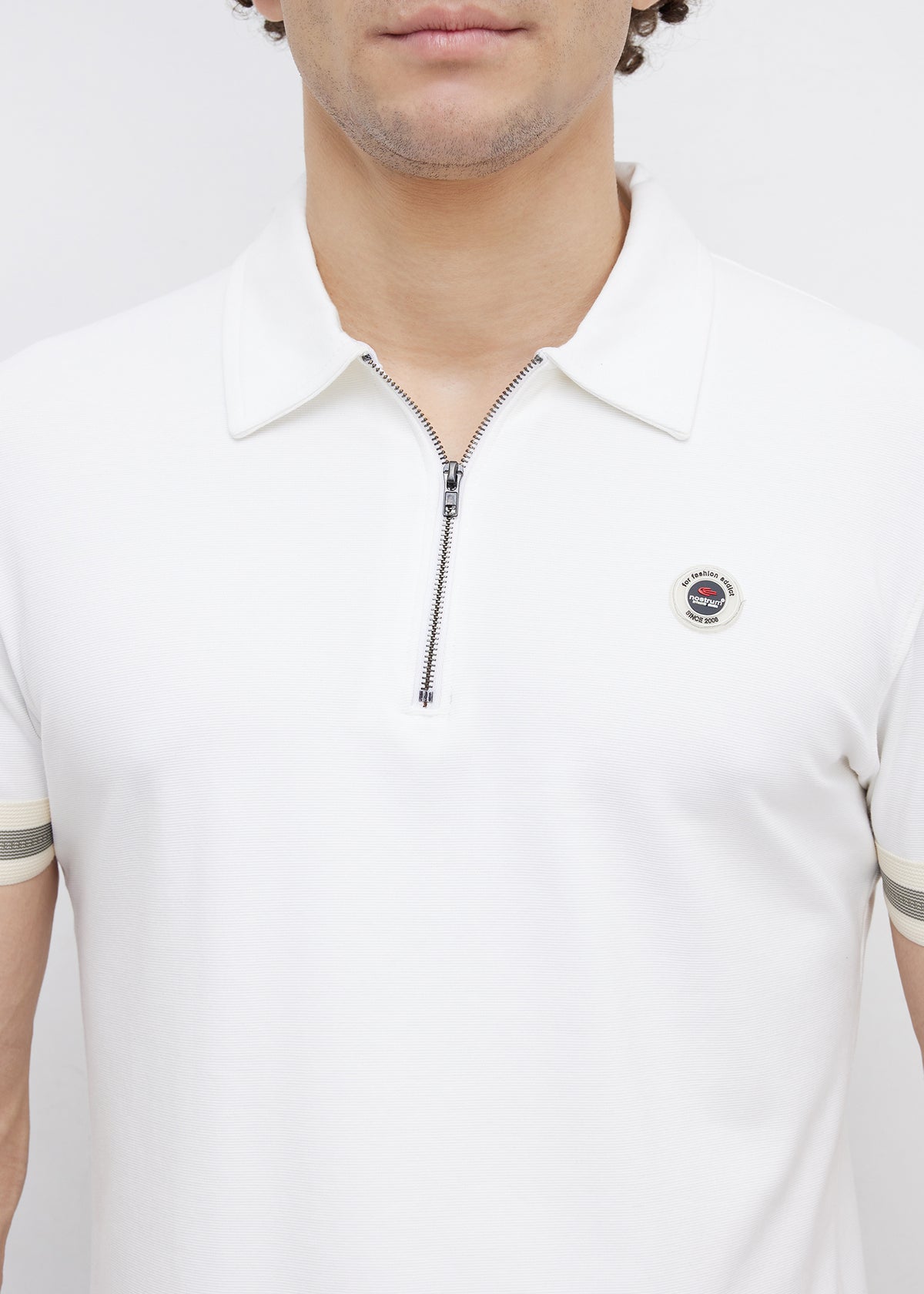 Fishlock Zip Polo: White