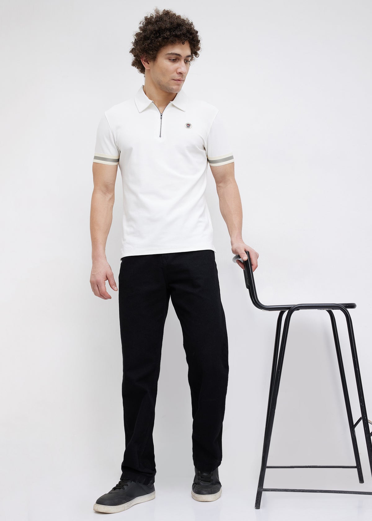 Fishlock Zip Polo: White