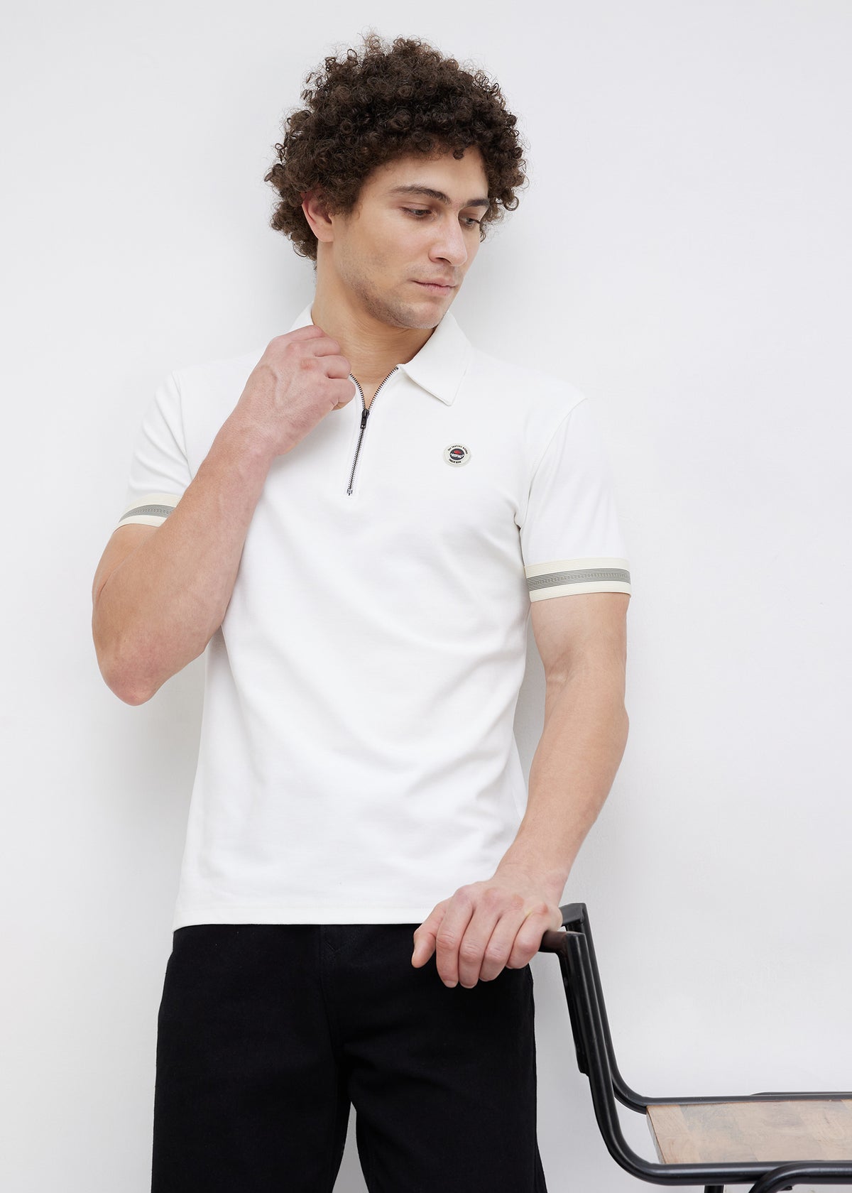 Fishlock Zip Polo: White