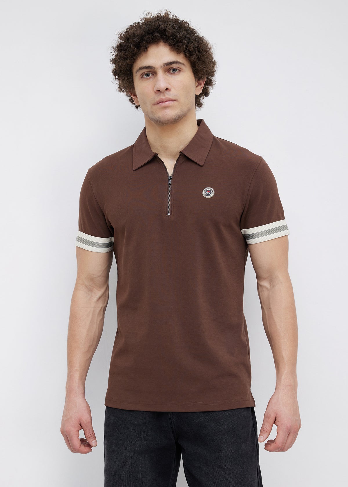 Fishlock Zip Polo: Brown