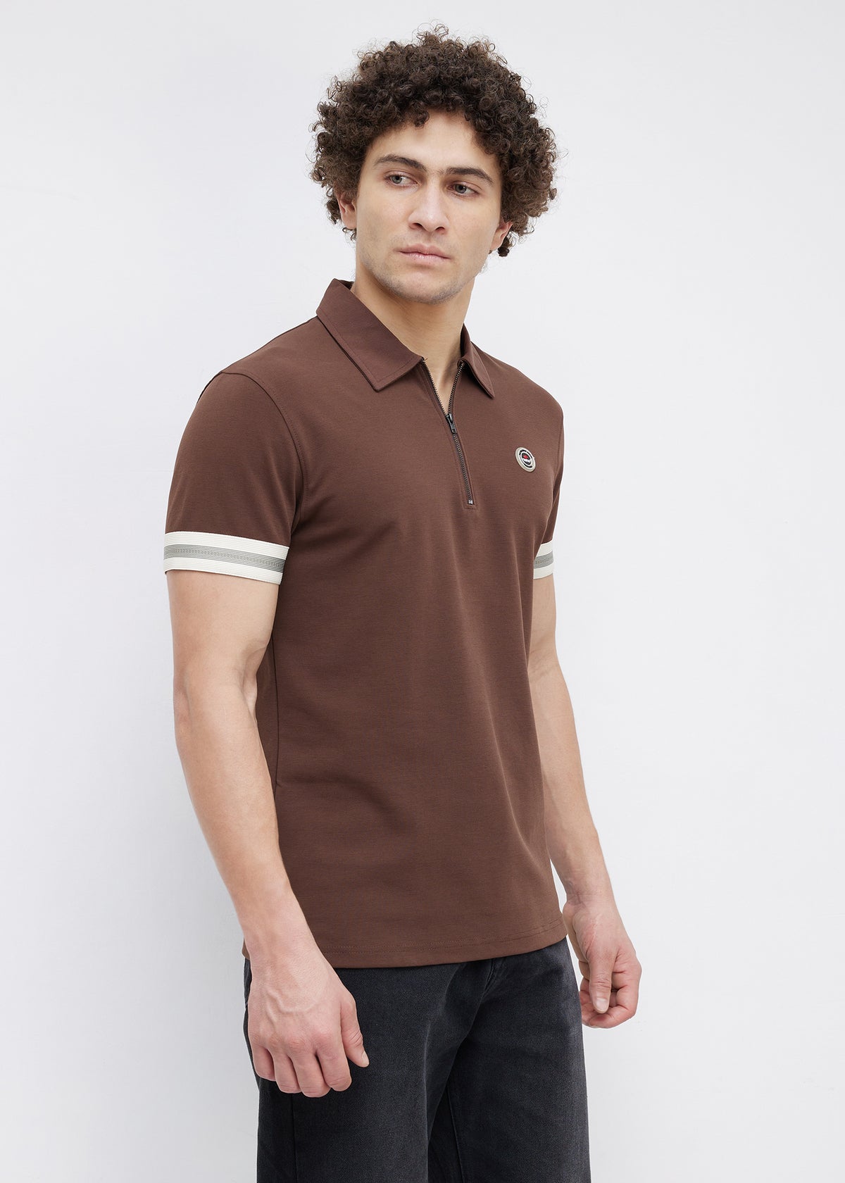 Fishlock Zip Polo: Brown
