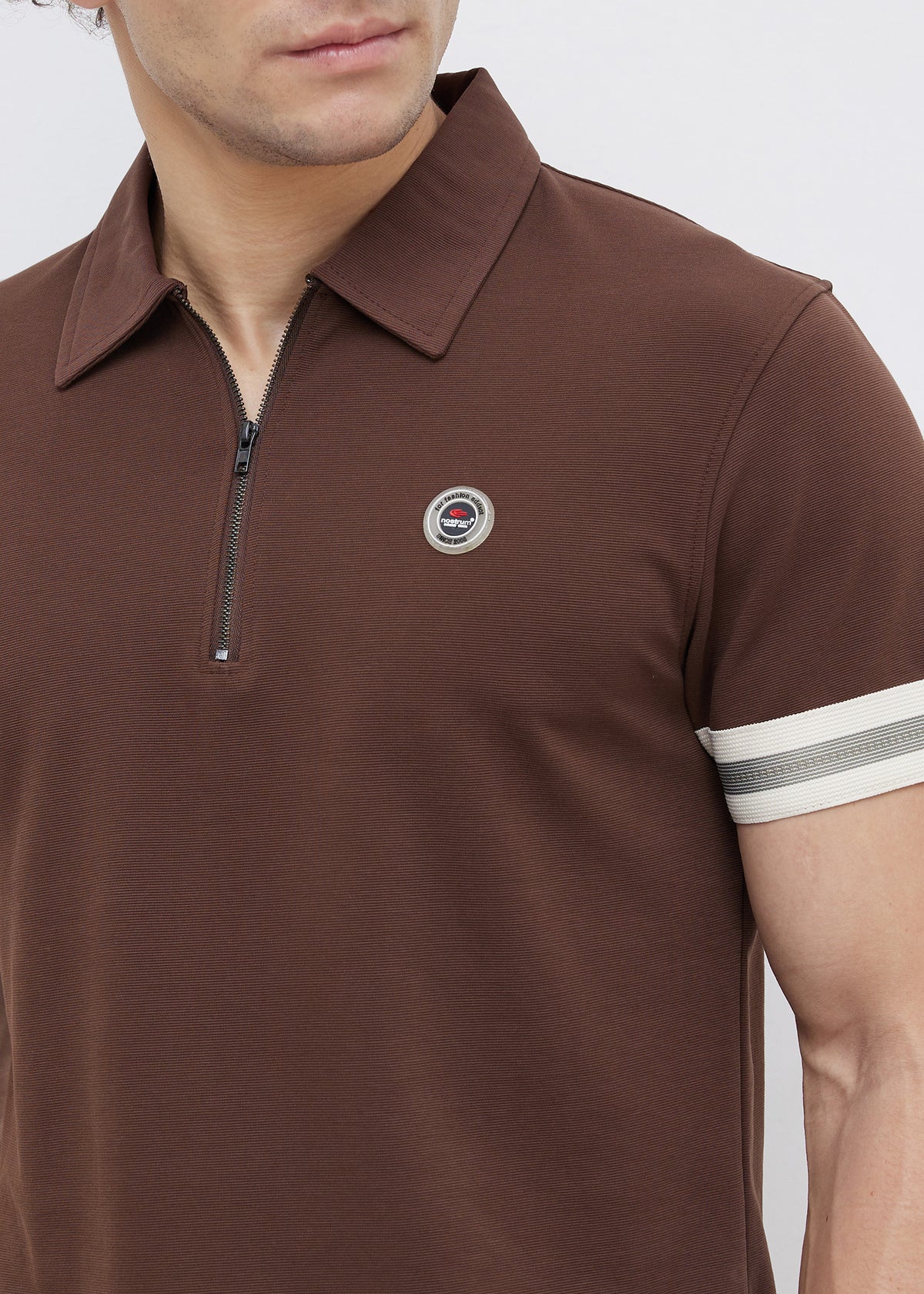 Fishlock Zip Polo: Brown