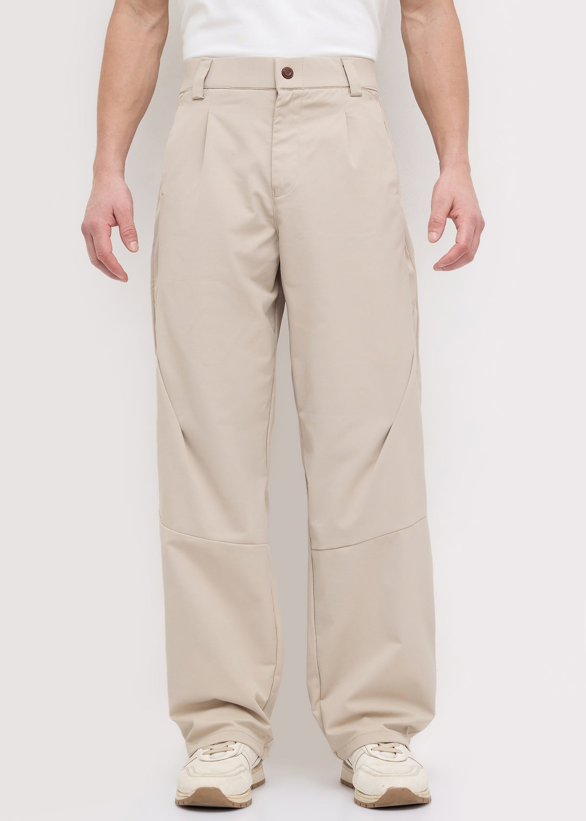 Yager Extra Baggy Trousers: Fawn