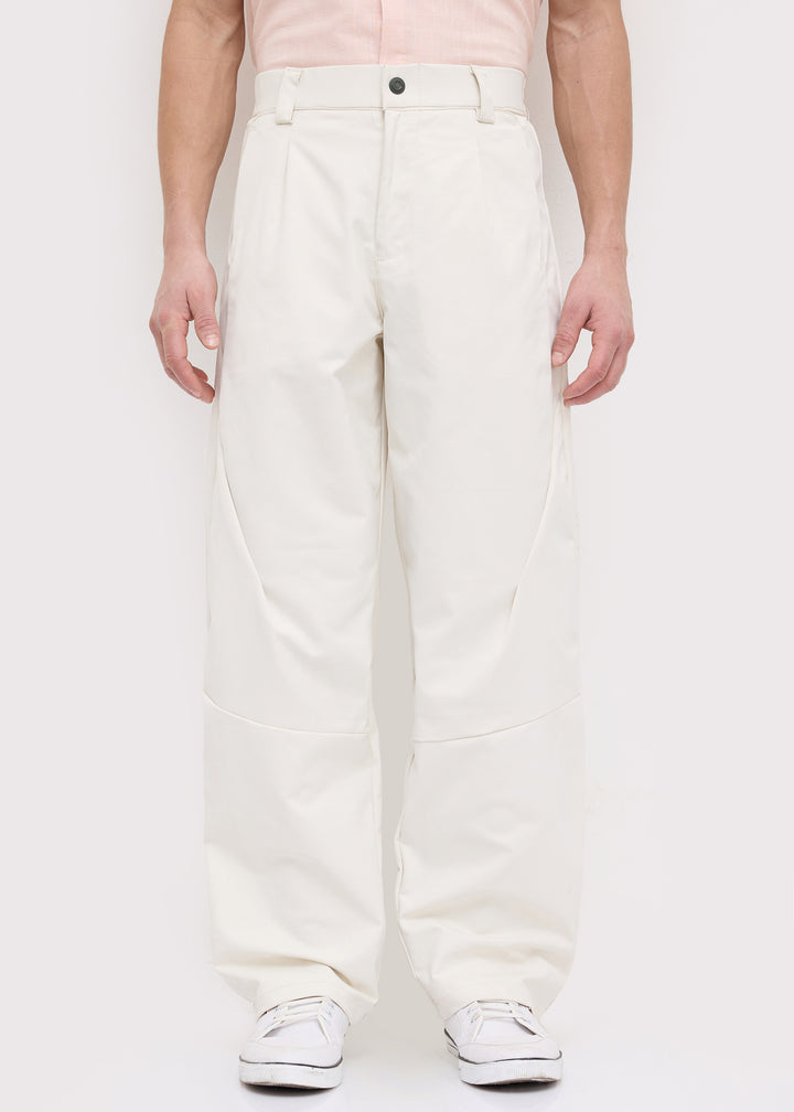Yager Extra Baggy Trousers: Cream