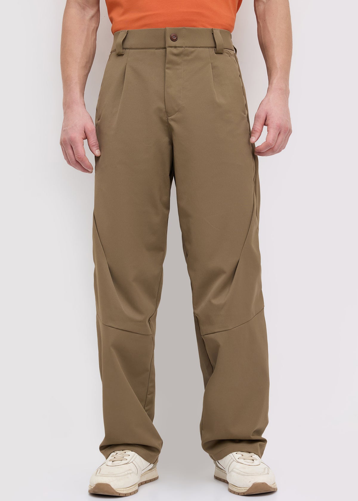 Yager Extra Baggy Trousers: Dark Khaki