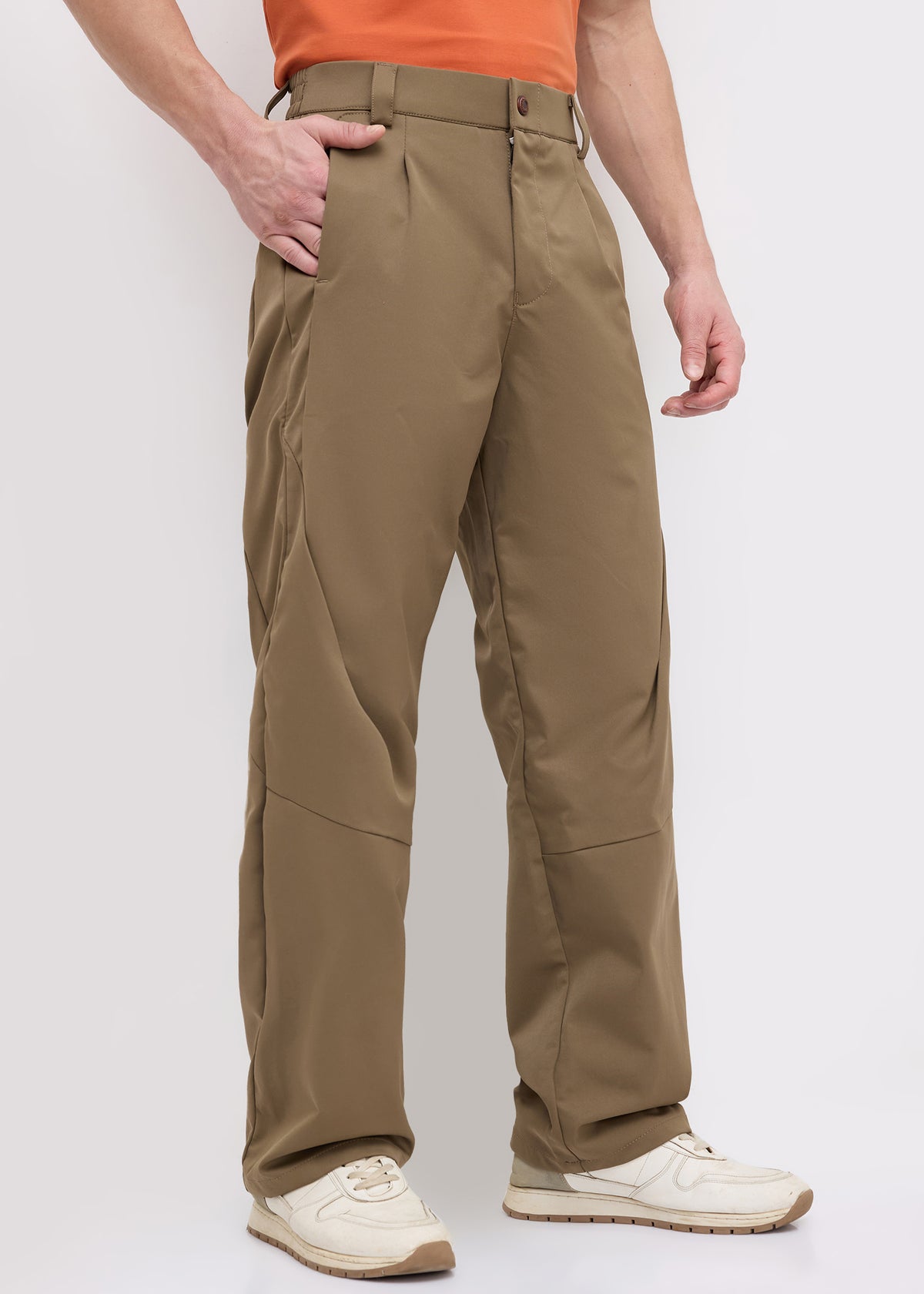 Yager Extra Baggy Trousers: Dark Khaki
