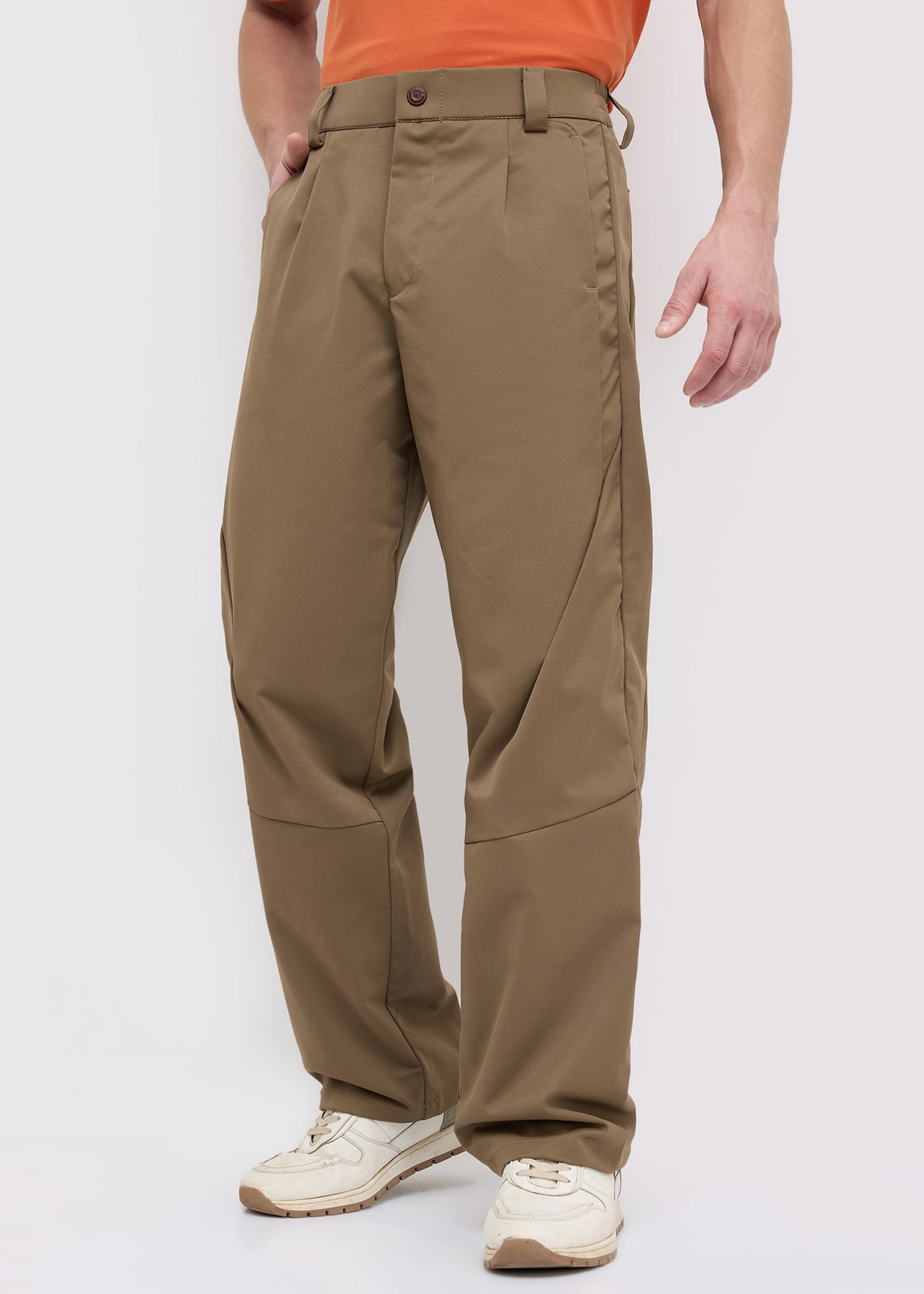 Yager Extra Baggy Trousers: Dark Khaki