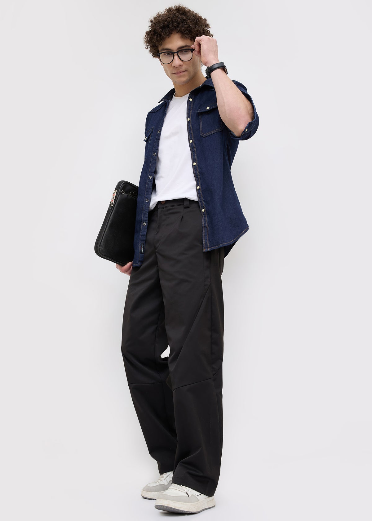 Yager Extra Baggy Trousers: Black