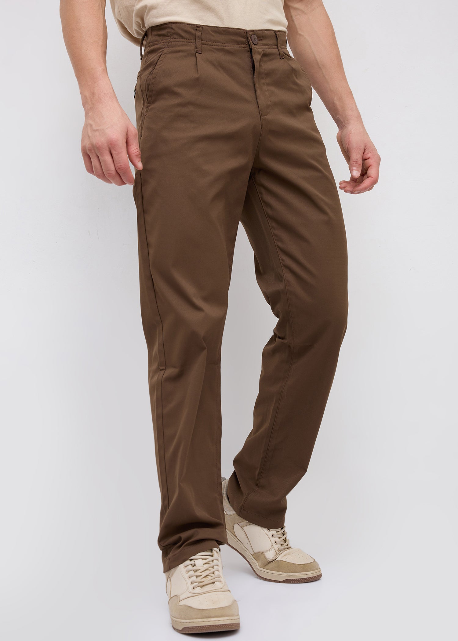 Banked Cotton Trouser: Mouse