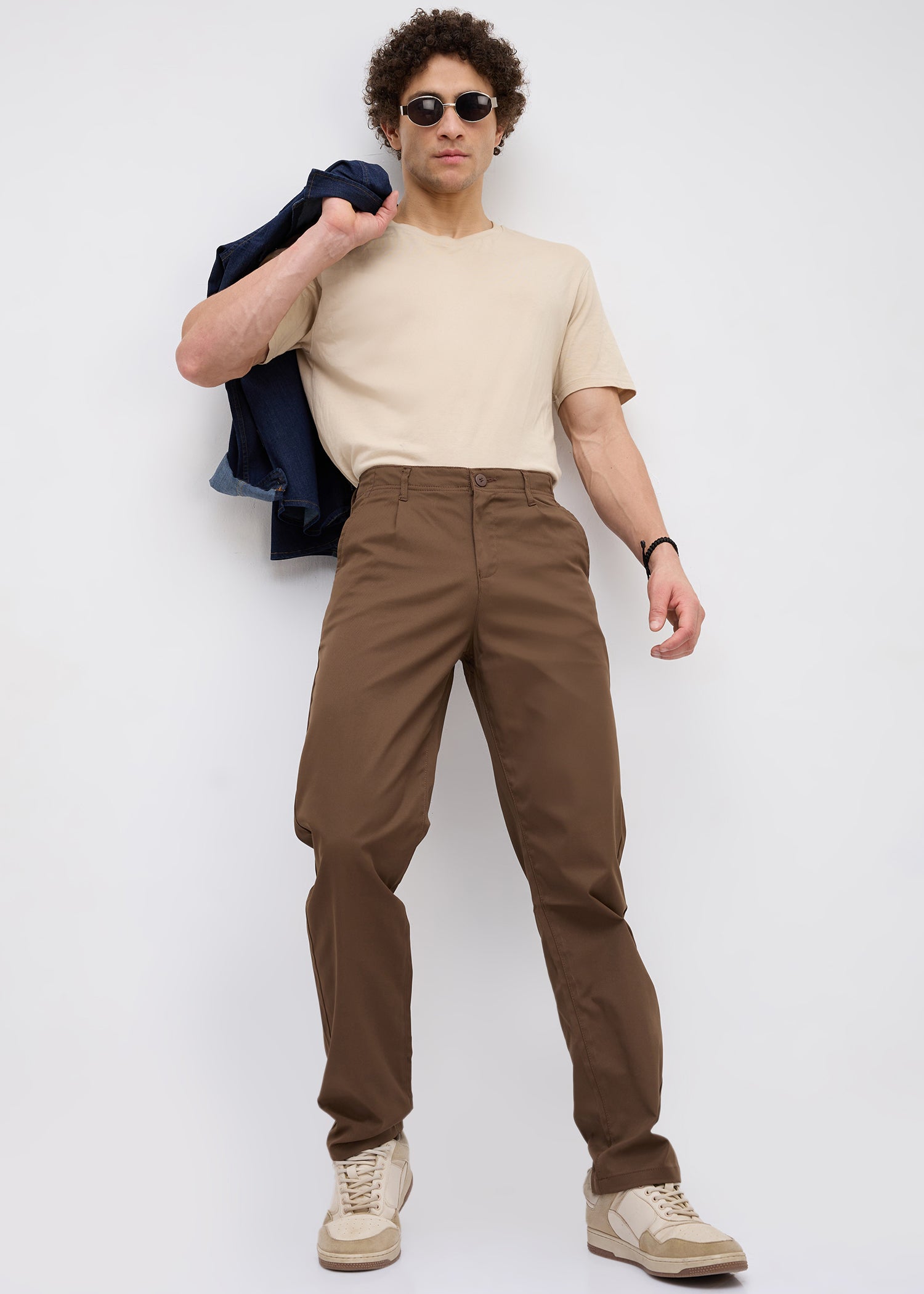 Banked Cotton Trouser: Mouse