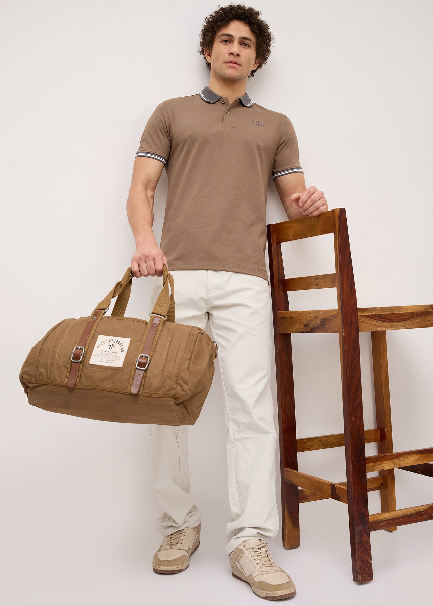 Pagzia Baggy Fit Trouser: Cream