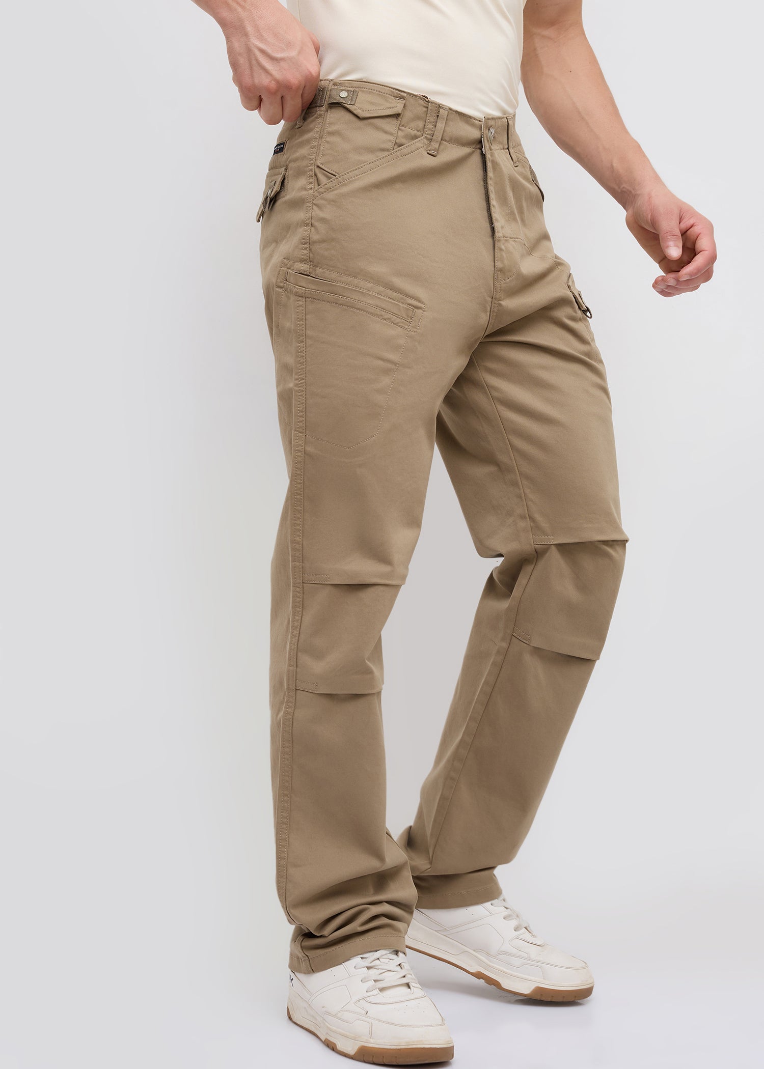 Foya Polycotton Cargo: Khaki