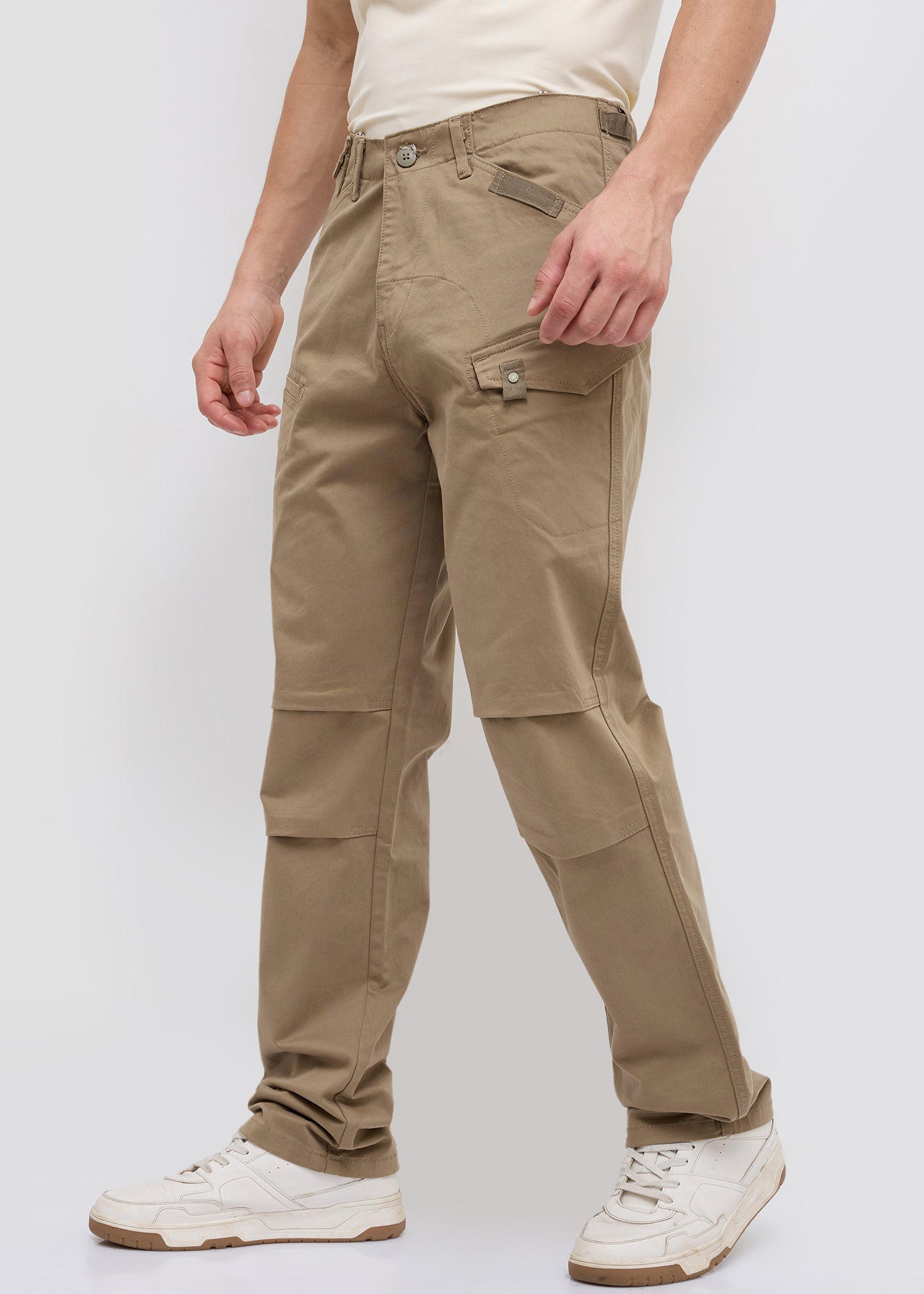 Foya Polycotton Cargo: Khaki