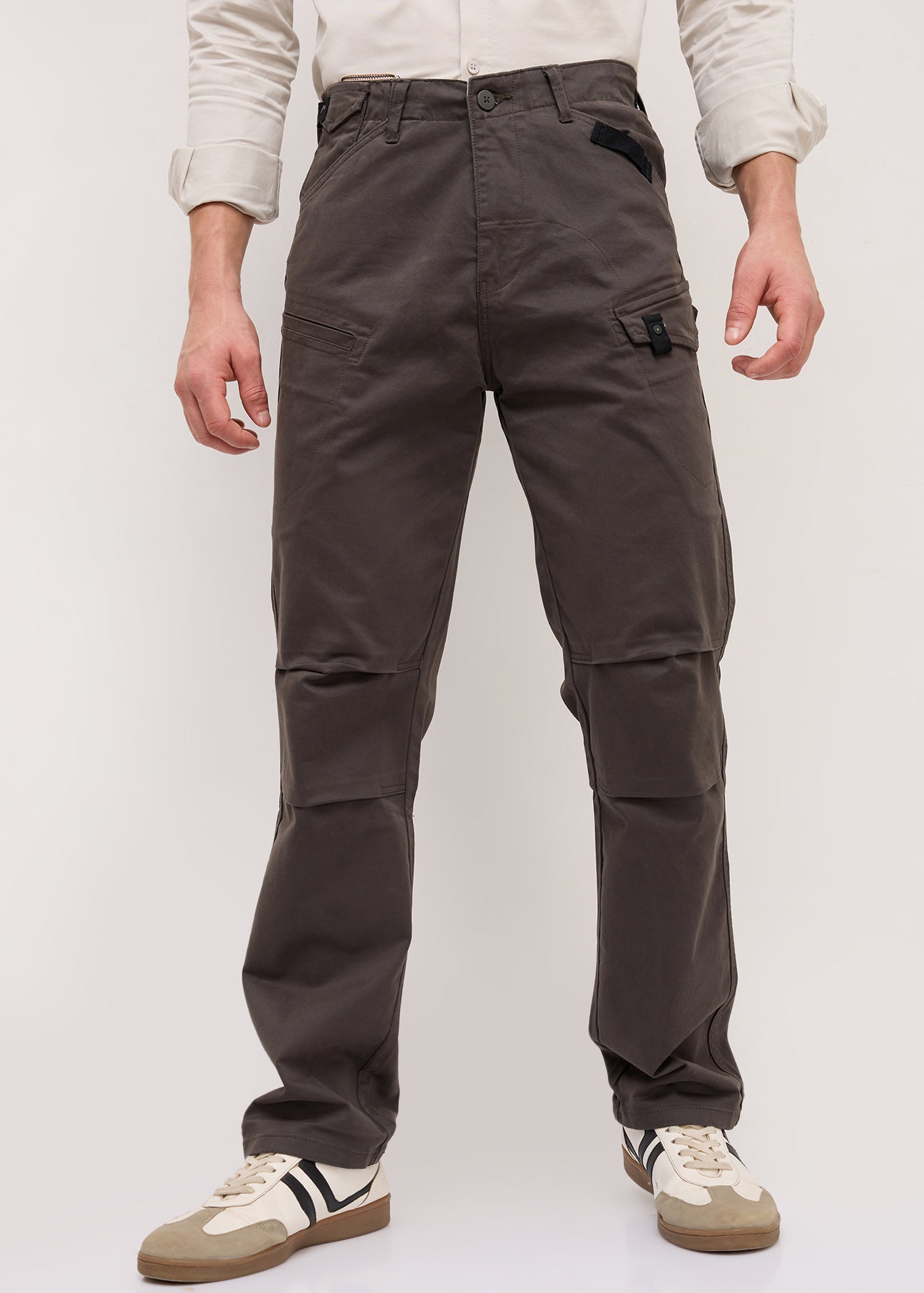 Foya Polycotton Cargo: Dark Grey