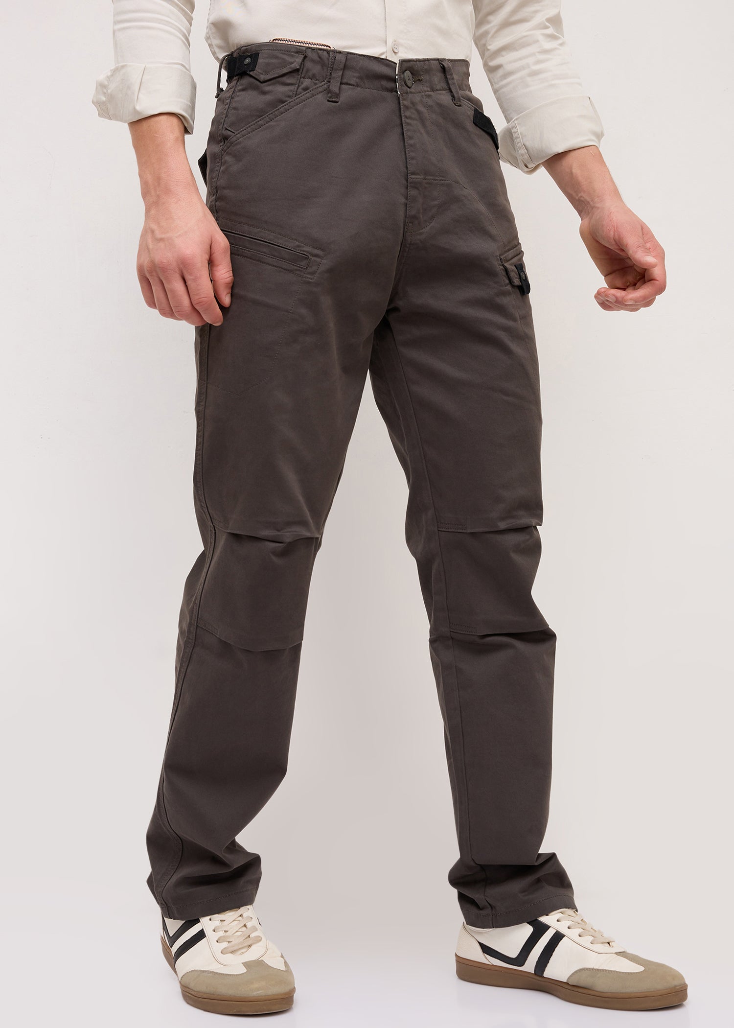 Foya Polycotton Cargo: Dark Grey