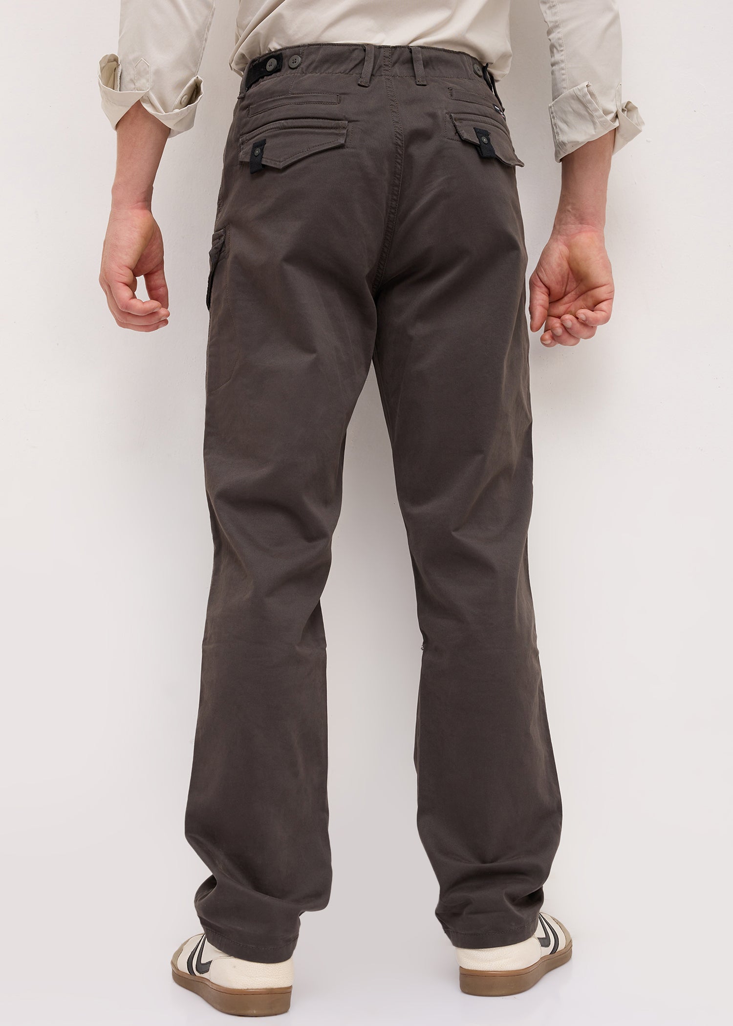 Foya Polycotton Cargo: Dark Grey