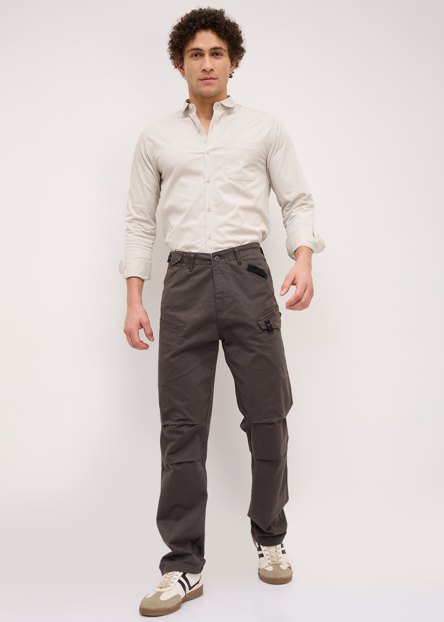Foya Polycotton Cargo: Dark Grey