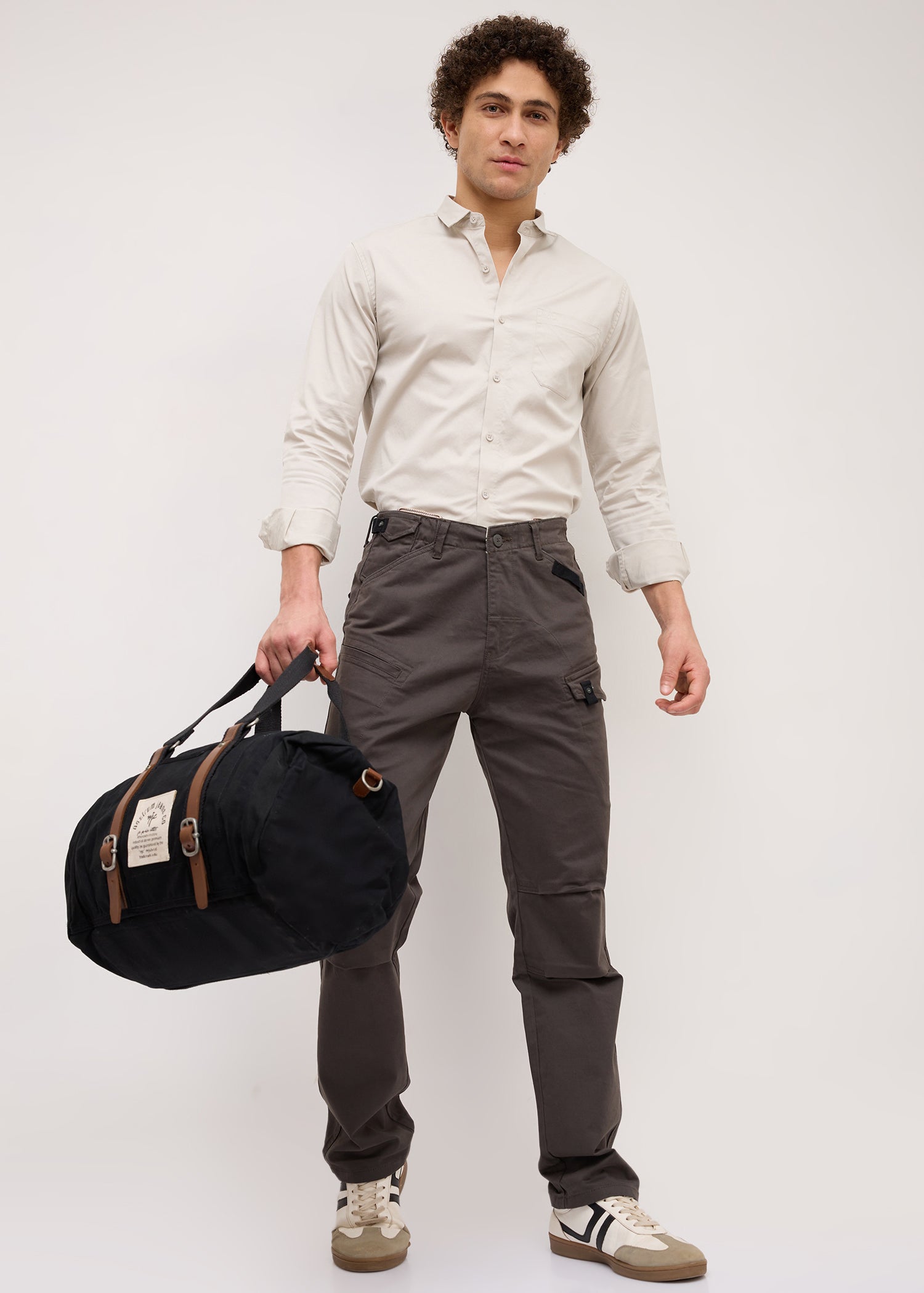 Foya Polycotton Cargo: Dark Grey