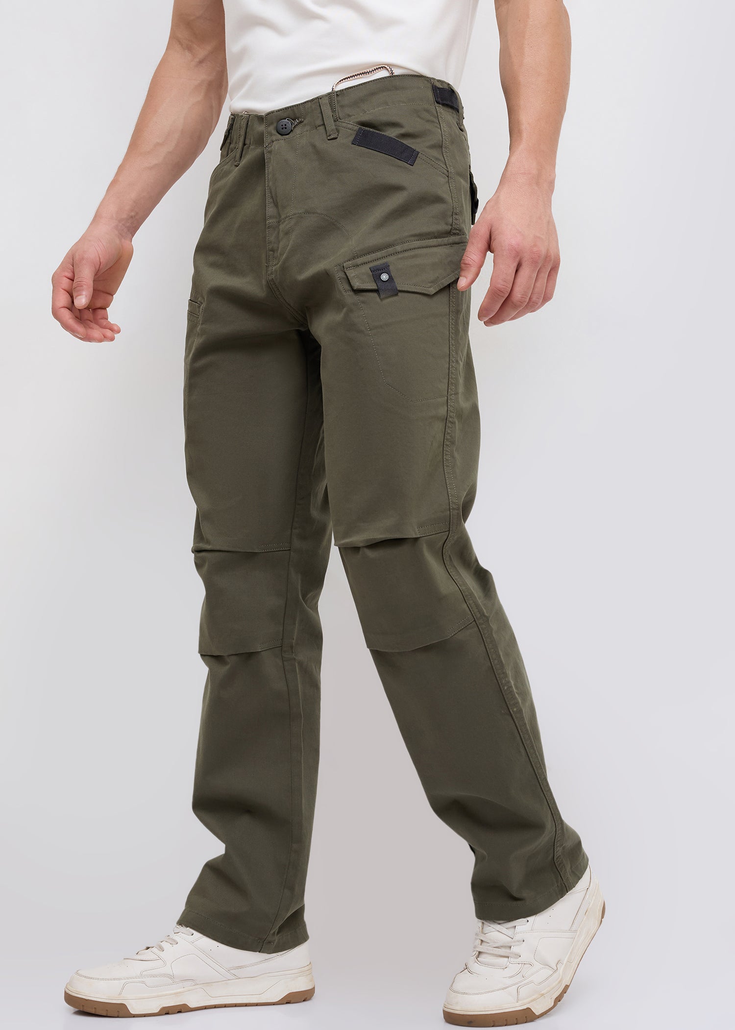 Foya Polycotton Cargo: Olive