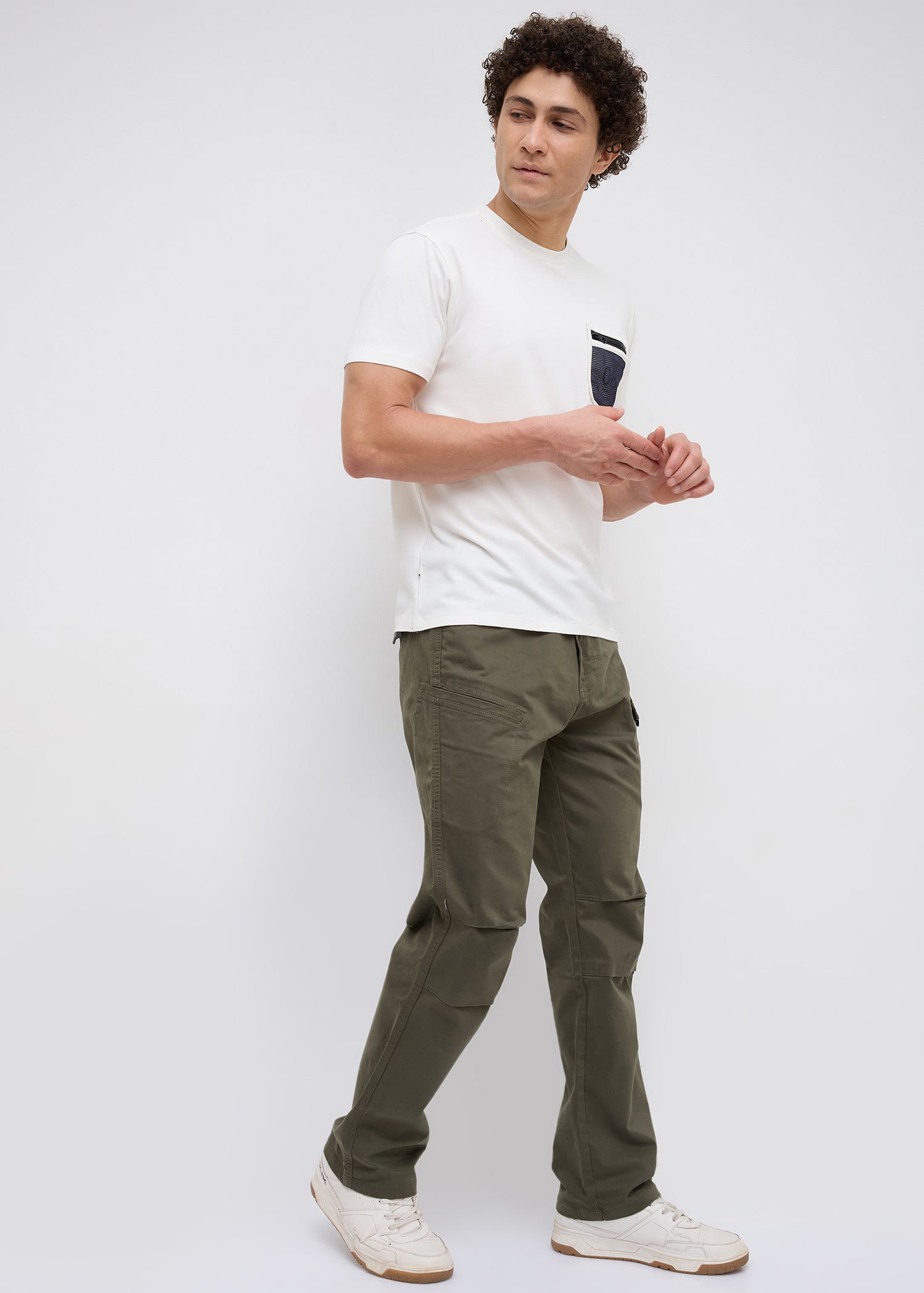 Foya Polycotton Cargo: Olive