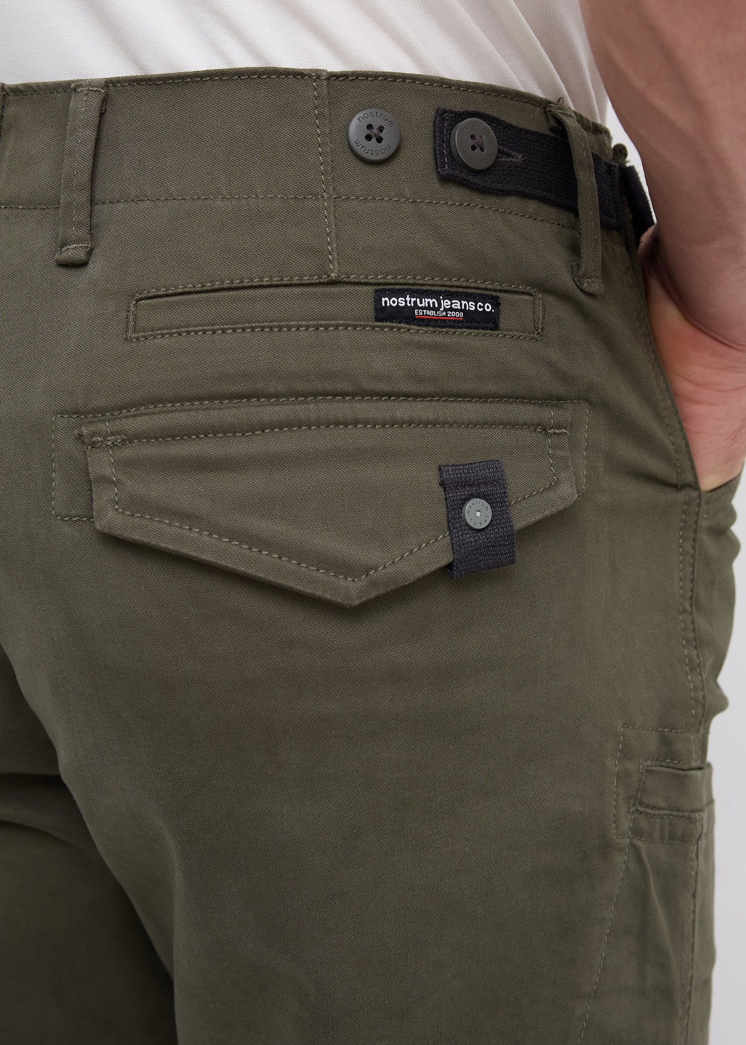 Foya Polycotton Cargo: Olive