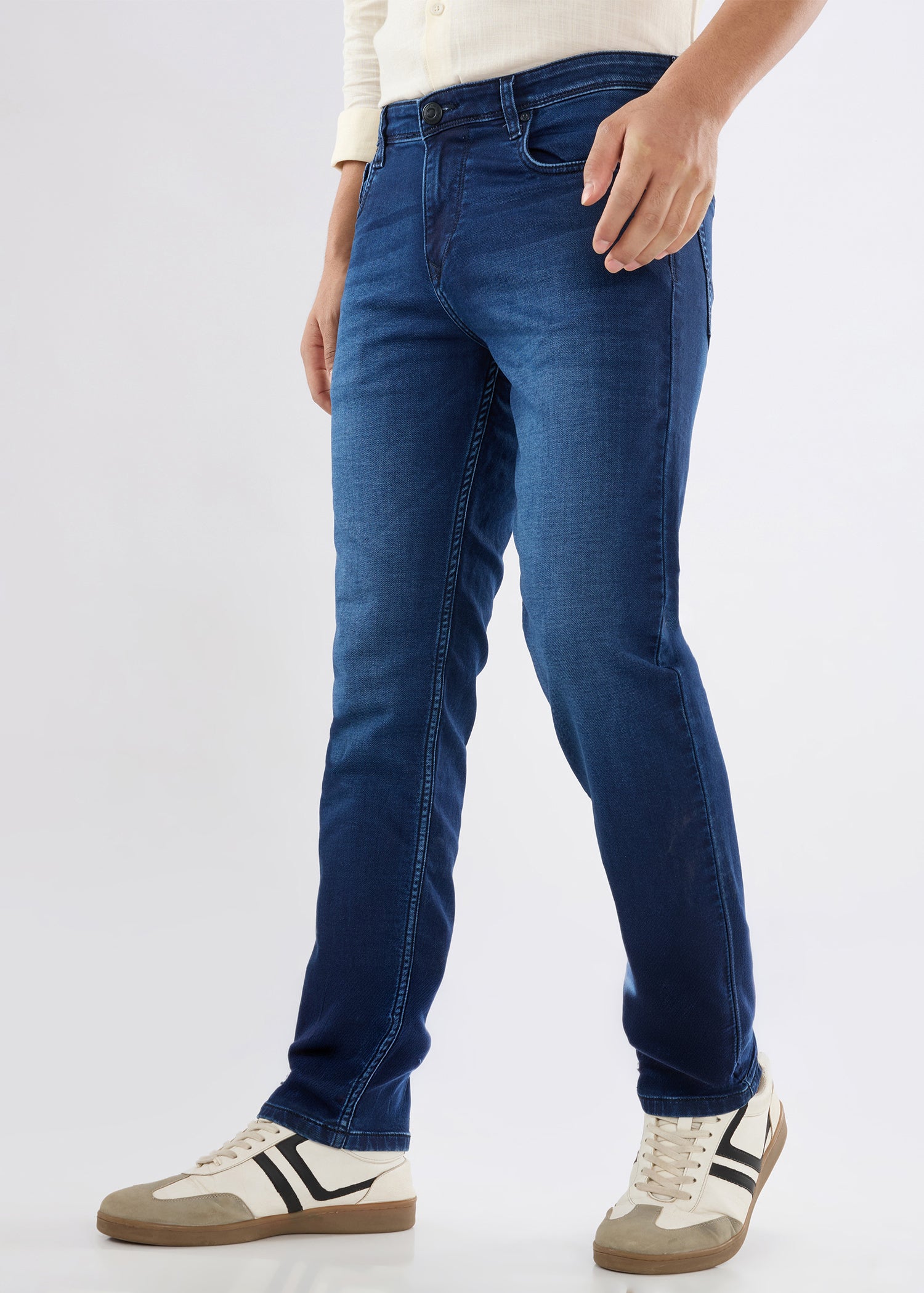 Dolovi A Regular Fit Denim Jeans: Navy Blue
