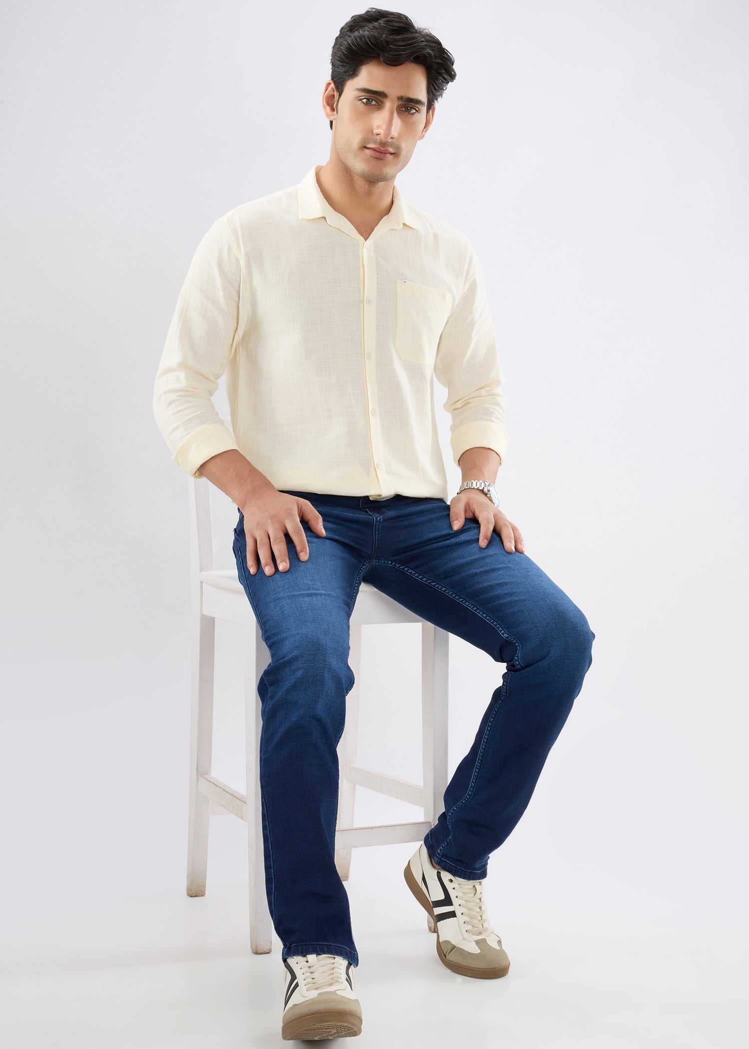Dolovi A Regular Fit Denim Jeans: Navy Blue