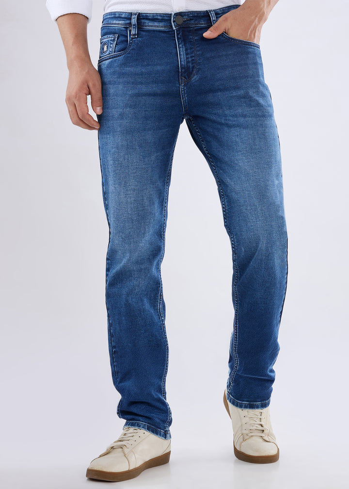 Dolovi B Regular Fit / Slim Fit Denim Jeans: Dark Blue