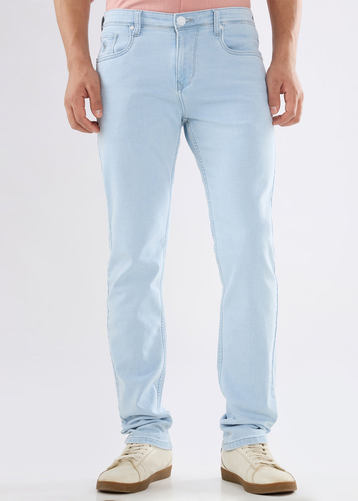 Dolovi E Regular Fit / Slim Fit Denim Jeans: Light Blue