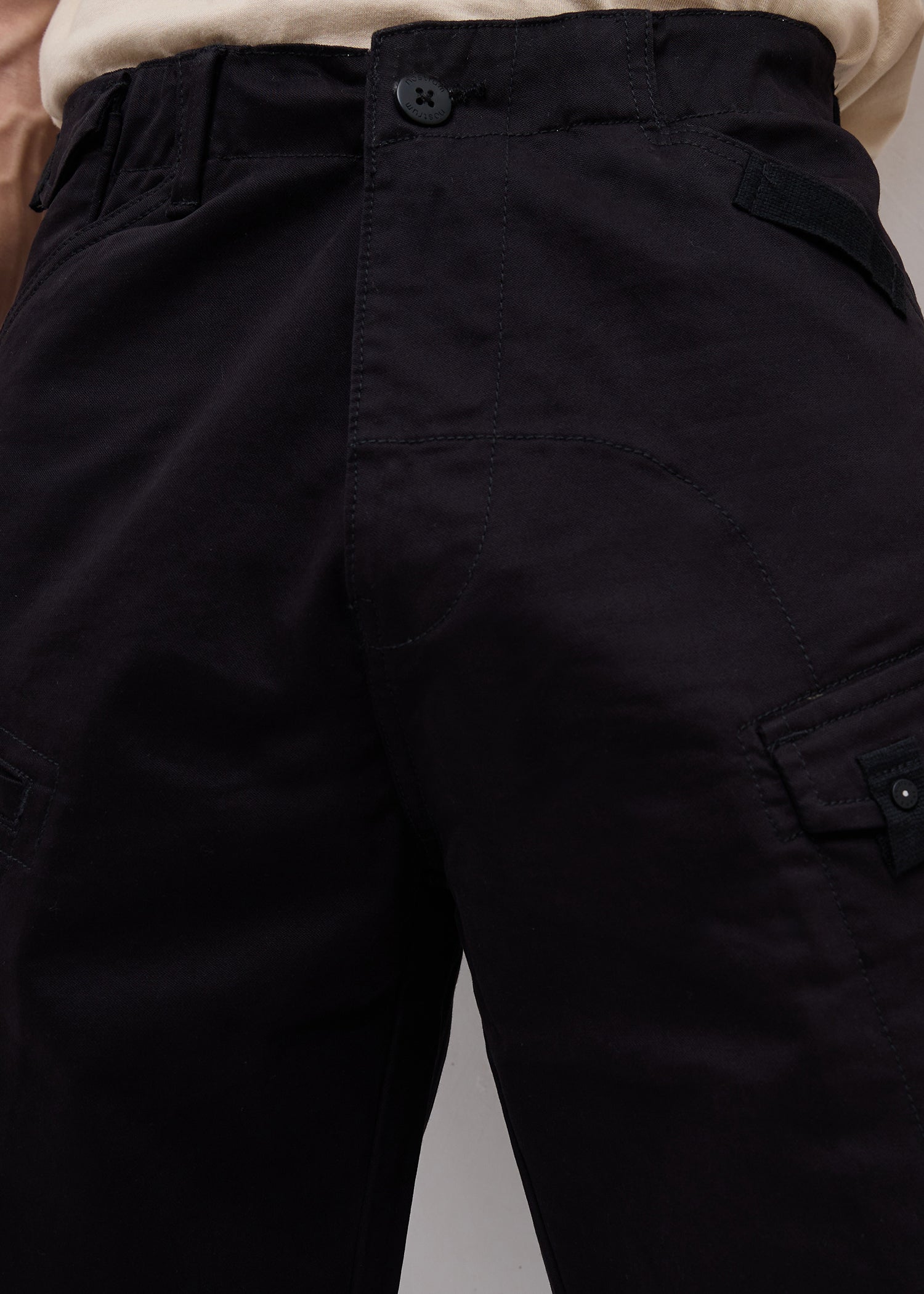 Foya Polycotton Cargo: Black