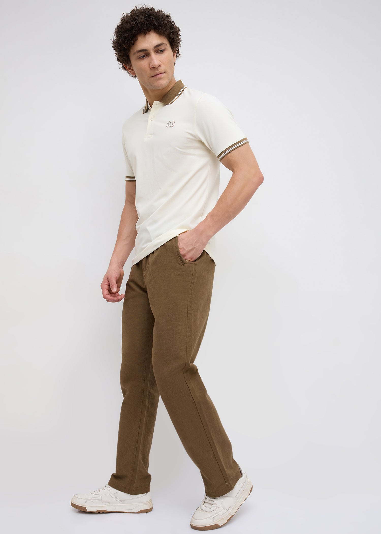 Malcom Linen Baggy Lower: Coffee