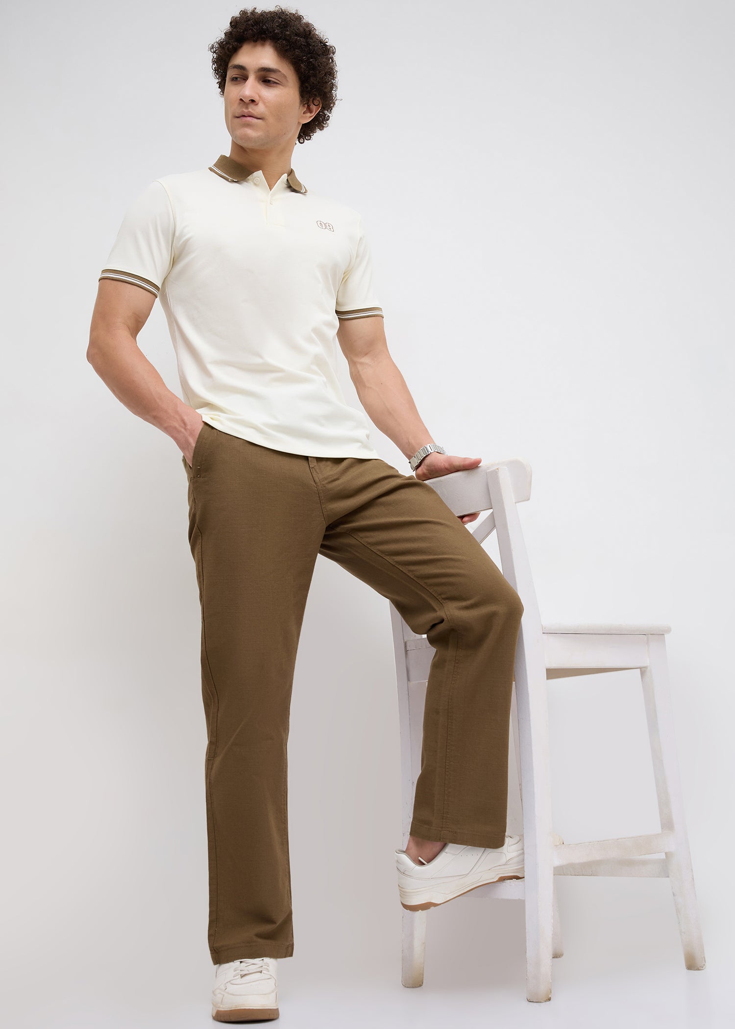 Malcom Linen Baggy Lower: Coffee