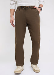 Malcom Linen Baggy Trouser: Wood