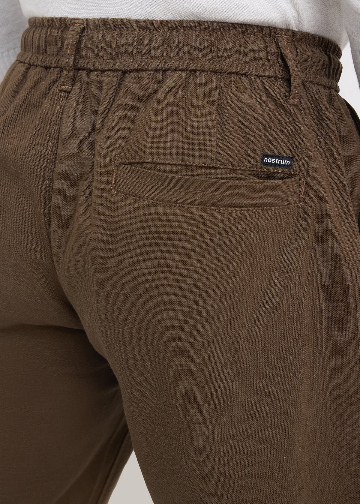 Malcom Linen Baggy Trouser: Wood