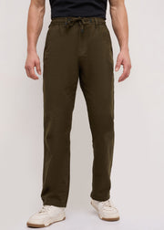 Malcom Linen Baggy Lower: Olive