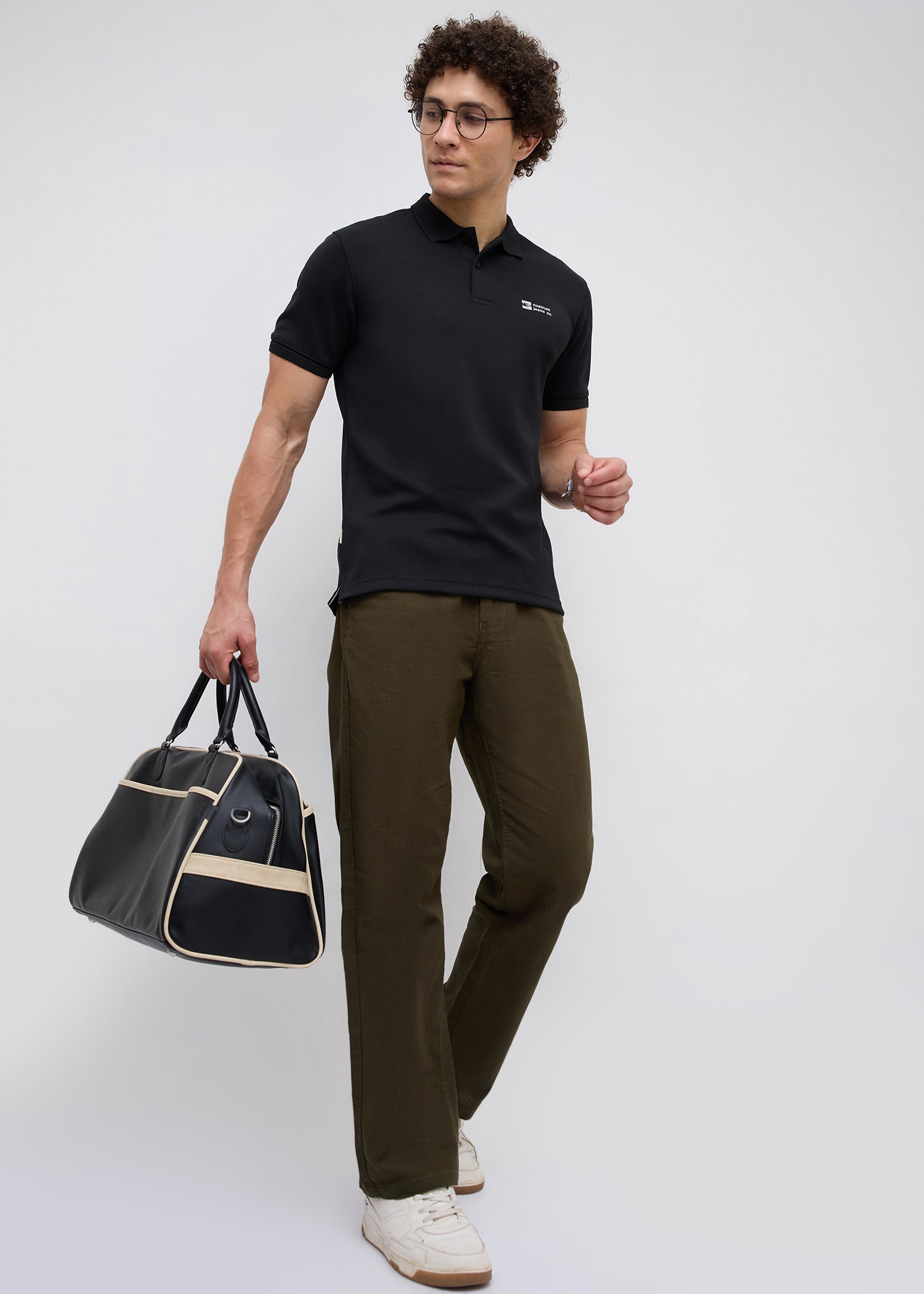 Malcom Linen Baggy Lower: Olive