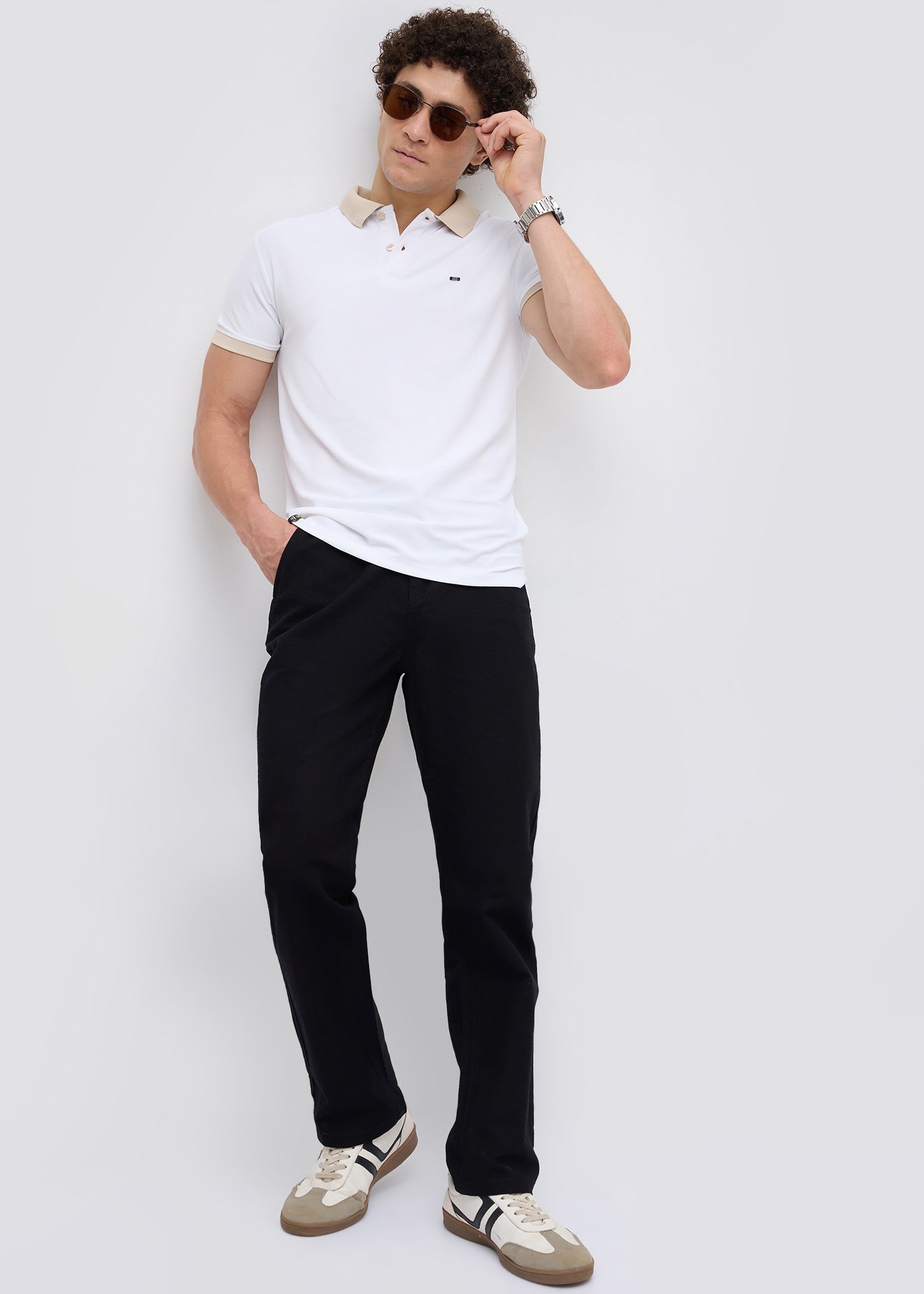 Malcom Linen Baggy Lower: Black